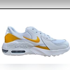 Nike Air Max White and Gold Sneakers